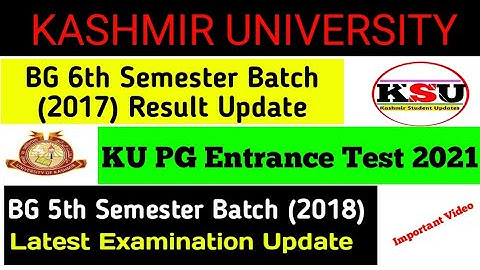 BG 6th Semester Batch 2017 Result Update | PG Entrance 2021| BG 5th Sem Batch 2018 Exam Update