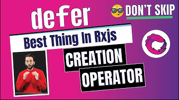 18. RXJS - The defer operator - Create Dynamic Observable using Factory function | (Hindi)