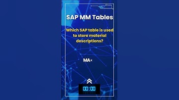 SAP MM Material Master Flash Card Quiz  2