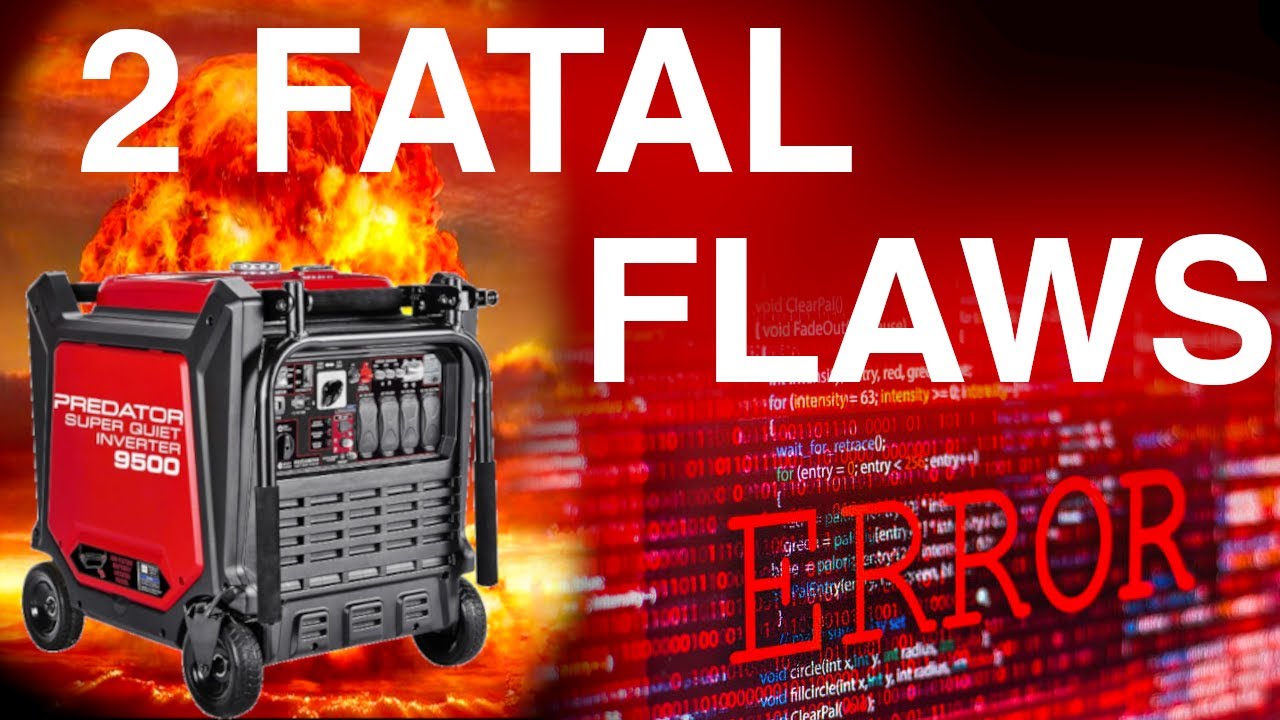 Predator 9500 Inverter Generator Fatal Flaw and how to fix it!