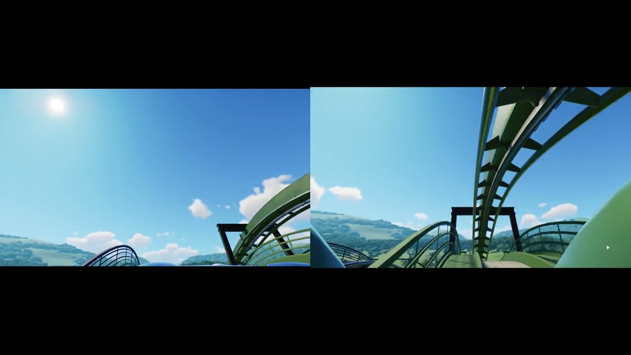 Playstation and Xbox dueling coaster Side by Side