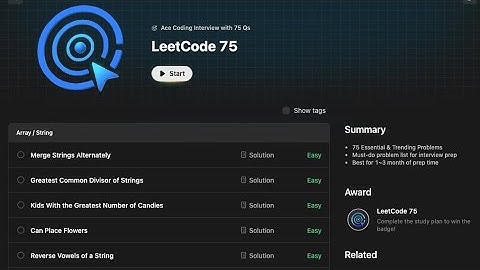 Solving Top 75 problems on leetcode [Array / String] in Arabic