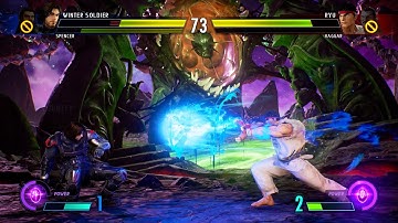 Winter Soldier & Spencer vs Ryu & Haggar (Very Hard) ǁ Marvel vs Capcom: Infinite