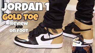 air jordan 1 gold toe on feet