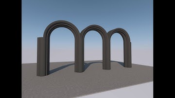 Archicad: how to make column and arch with shell tool