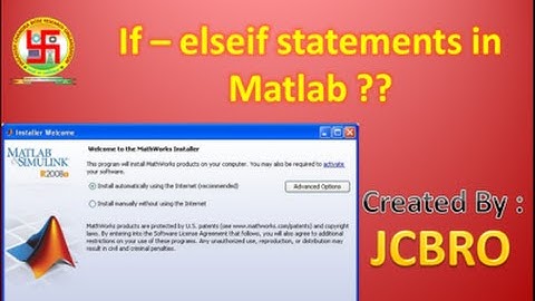 How to use Flow Control statement (If-else) in Matlab ???