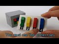 How to make a Lego Safe with buttons and a Key - Easy Tutorial
