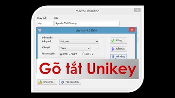 Sử dụng và quản lí tính năng gõ tắt bằng Unikey