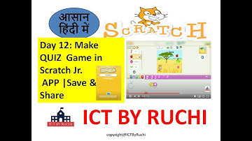 Make QUIZ Game in Scratch Jr. APP in Phone |Save and Share | HTCodeathon Projects