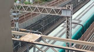 JR東日本E5系仙セシU39編成144B東北新幹線やまびこ144号+E3系2000番台幹カタL72編成144B山形新幹線つばさ144号東京行き御隠殿橋通過