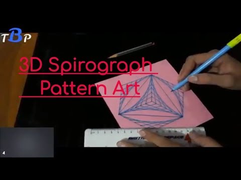 How To Draw Line Painting 3D | Spirograph Pattern Art In Hexagon | Geometric Tutorial