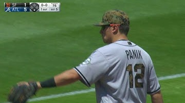 SF@ATL: Panik spins, nabs Freeman from outfield grass