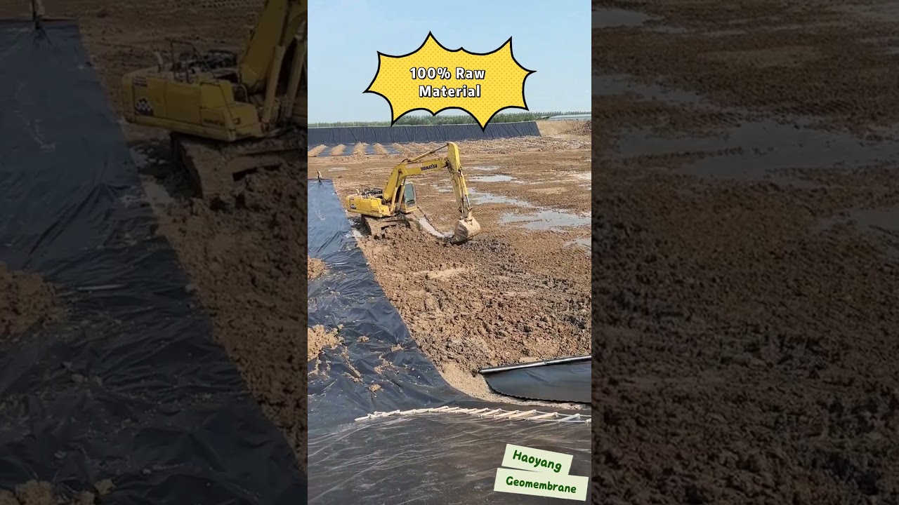 Haoyang HDPE Geomembranes For Landfill/Reservoir/Fish Farm/Fish Pond