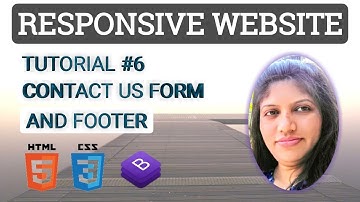 6: Responsive website | how to design Contact us form and footer bootstrap 4