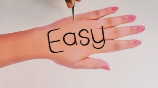 New easy mehndi design trick | simple easy mehndi designs | back hand henna design #mehnditrick