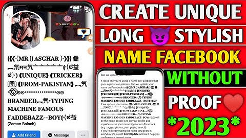 How to create long unique name facebook account without proof 2023 | Make unique emoji 😈 name fb id