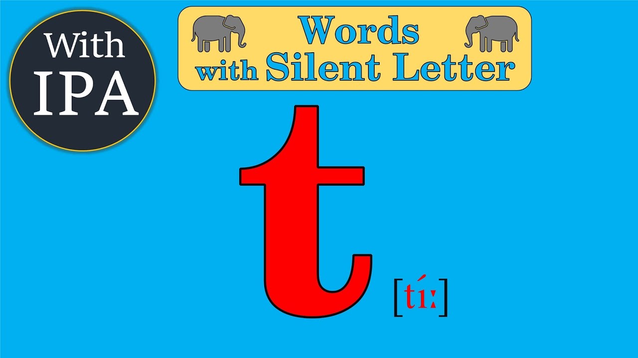 Silent Letter t in English；黙字(もくじ) t；묵음(黙音) t