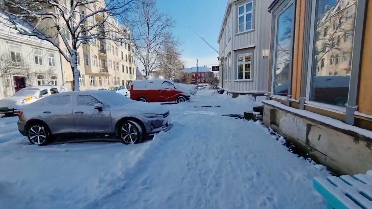 Winter in Trondheim, morning walk, April 2022, Norway