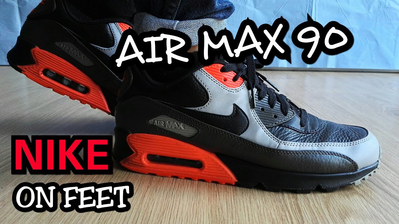 AIR MAX 90 BLACK/ASH/CRIMSON ON - YouTube