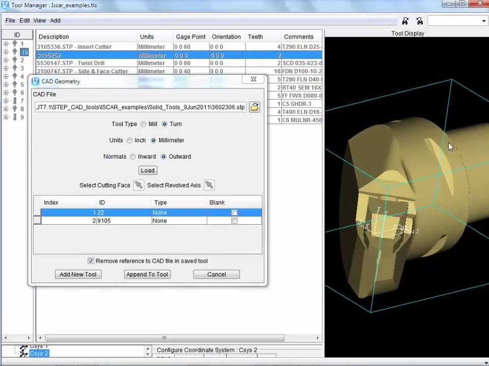 Using ISCAR CAD models in VERICUT CNC simulation tool manager YouTube