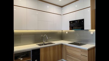 Kính Ốp Bếp Màu Nhũ Đồng 02 I Công Trình Tại :  SA5 Smartcity