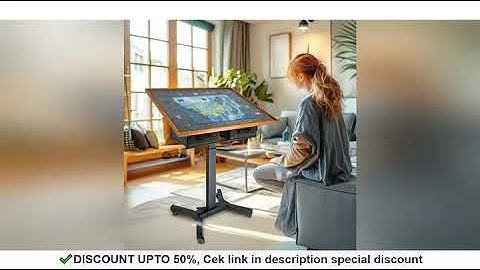 Rolling 1500 Pieces Jigsaw Puzzle Table with Drawers Angle & Height Adjustable for Adults Tilting Po