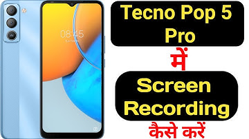 How to record screen in Tecno Pop 5 Pro with audio || Tecno Pop 5 Pro me screen recording kaise kare