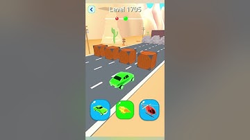 Shape Shifting 2 GAMEPLAY Level No -1705 Walkthrough - New Update Car Racing #Shorts #ShapeShifting