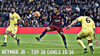 Neymar jr - top 10 goals 2015/16 | english commentary | hd