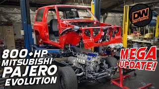 Craigs monster Pajero Evolution project update. 800+hp LT V8 10speed Mitsubishi Evo.