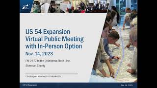 US 54 Expansion Virtual Public Meeting