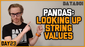 Video 23: Finding and Looking up Strings in Pandas