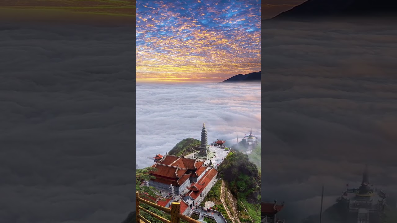 Mystical Mountain Temple Above the Sea of Clouds – A Journey to Tranquility  