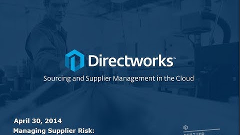 Managing Supplier Risk Webinar