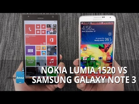 Nokia Lumia 1520 vs Samsung Galaxy Note 3 - YouTube