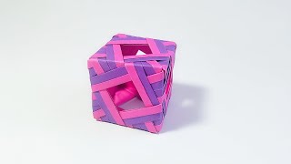 教你折纸镂空立方体，简单好玩