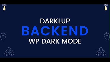 Darklup Backend WordPress Dark Mode