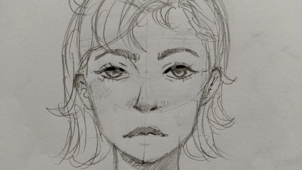 How to Draw a Simple Face for Beginners | Easy Step-by-Step Sketch ...
