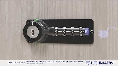 DIAL LOCK PUBLIC - EMERGENCY OPENING WITH CODE RESET