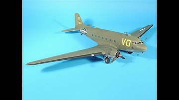 Monogram 1/48 scale C-47 part-2, installing 3D printed engines.