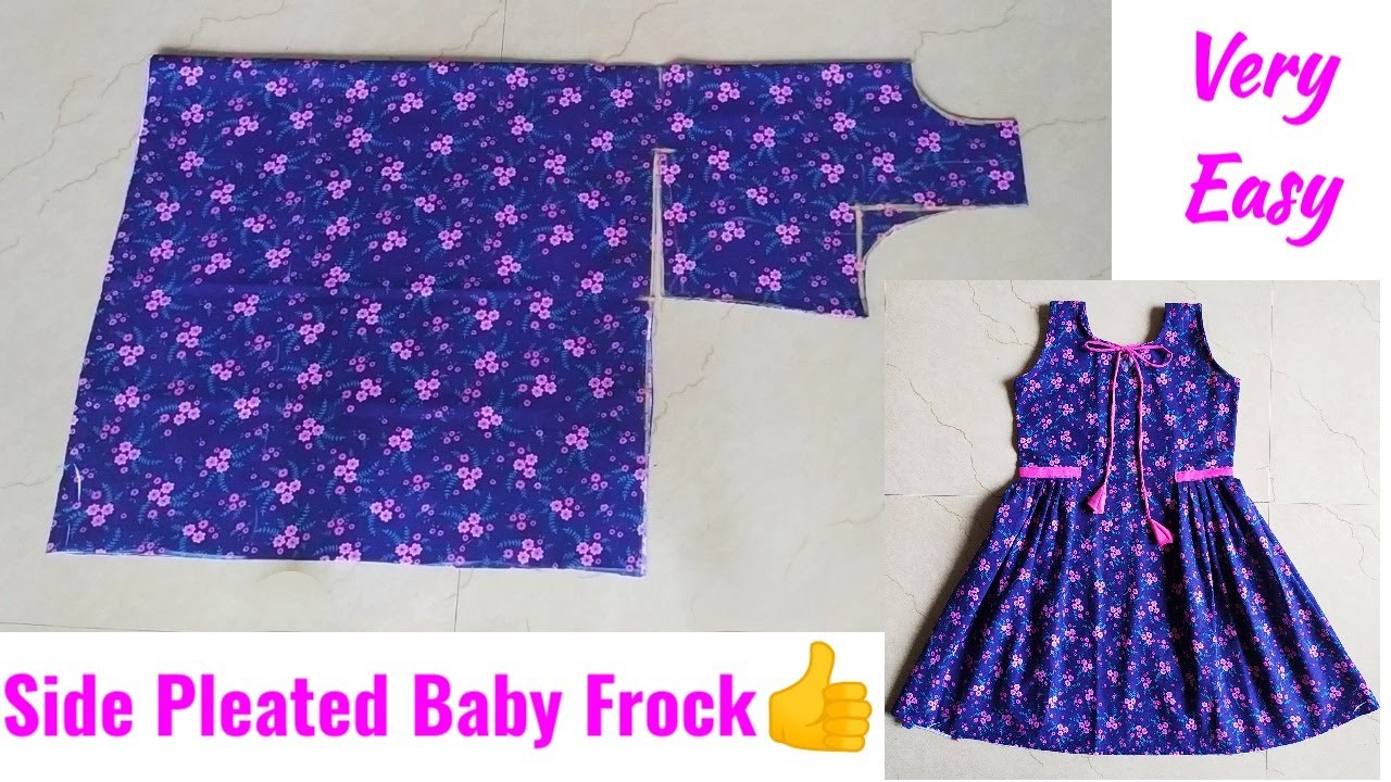 Baby Frock Cutting and Stitching|A-Line Baby Dress| 1 - 2 yrs Old Frills Baby  Frock Design - YouTube