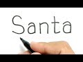 VERY EASY!, How To Turn Words SANTA Into SANTA CLAUS , CARTOON FOR KIDS / Merry Christmas