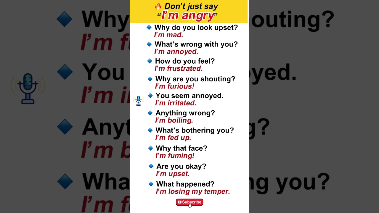 Stop Saying “I’m Angry” 😡 | 10 Better Ways to Express Anger in English