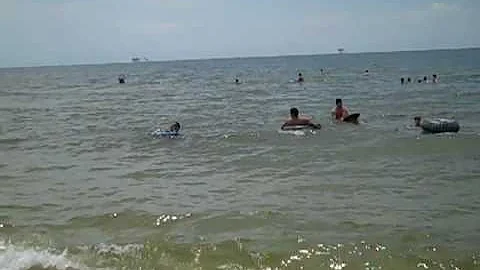 Brian and Amy Tompkins at the beach in Ft. Morgan