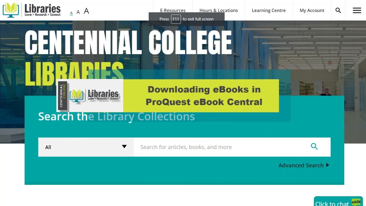 Downloading An Ebook From Proquest Ebook Central