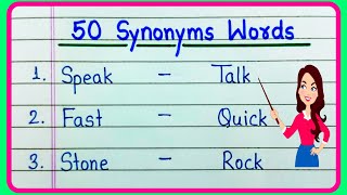 50 Synonyms words in English | What is Synonyms of | Common Synonym Words | Useful Synonyms Words 50 screenshot 2