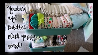 CLOTH NAPPY/DIAPER STASH NEWBORN AND TODDLER!