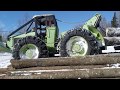 Logging with Tree Farmer C5d 77' skidder - Deutz F5l912 engine & CanCar 20 winch