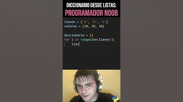 Crea un diccionario de python desde listas como un pr0.