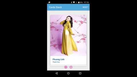 Swipe cards stack in Android